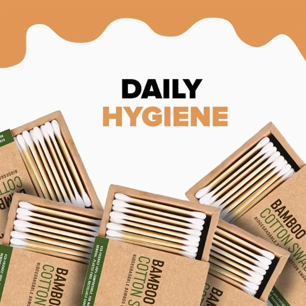 Biodegradable Bamboo Cotton Swabs 200PCS