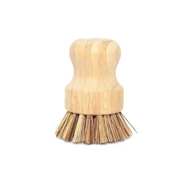 Palm Pot Bamboo Mini Dish Brush Natural Scrub Durable Scrubber Cleaning Kit Pot Brush
